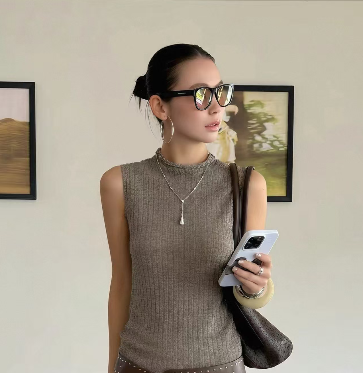 Rachel | 90s Vintage Inspired Teardrop Lariat Necklace