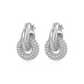 Duo | 2-in-1 Detachable Interlocking Pave Hoop Earrings