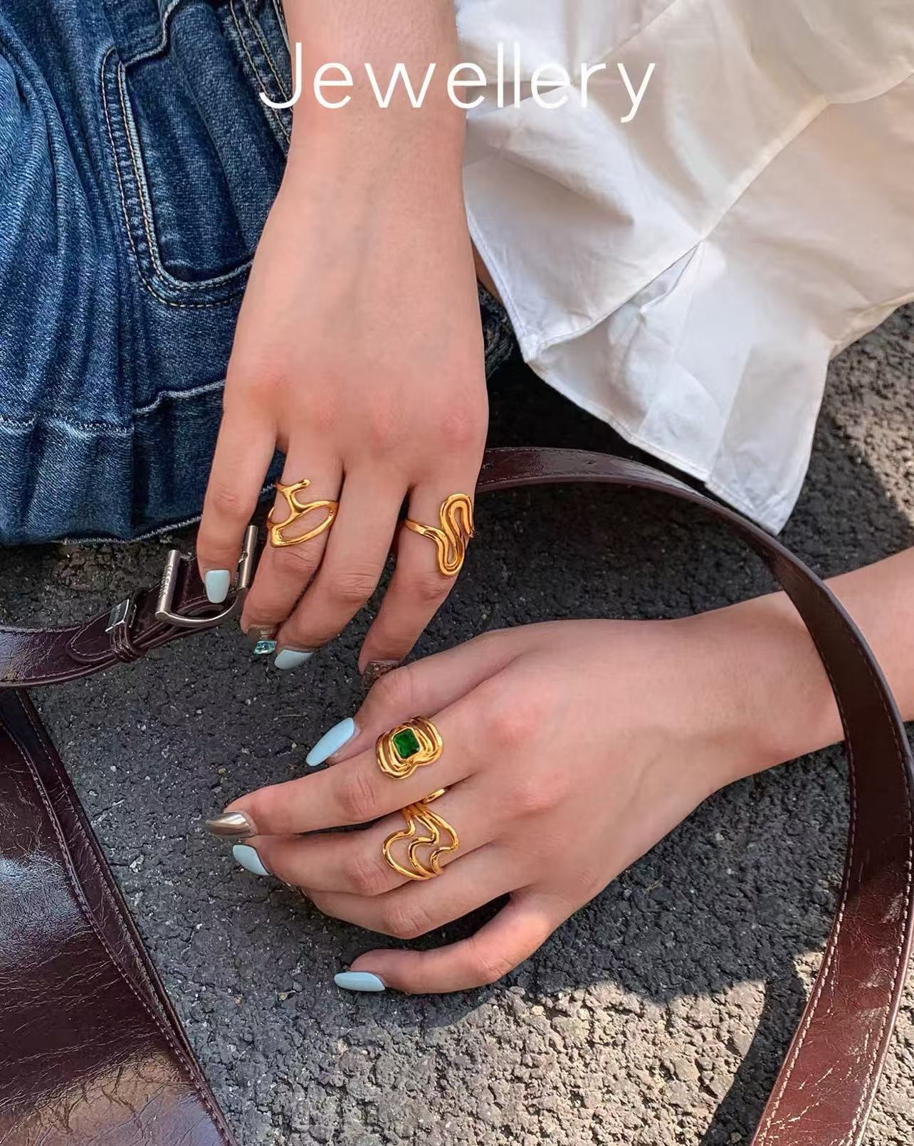 Aura | Sculptural Statement Ring Collection (Adjustable)