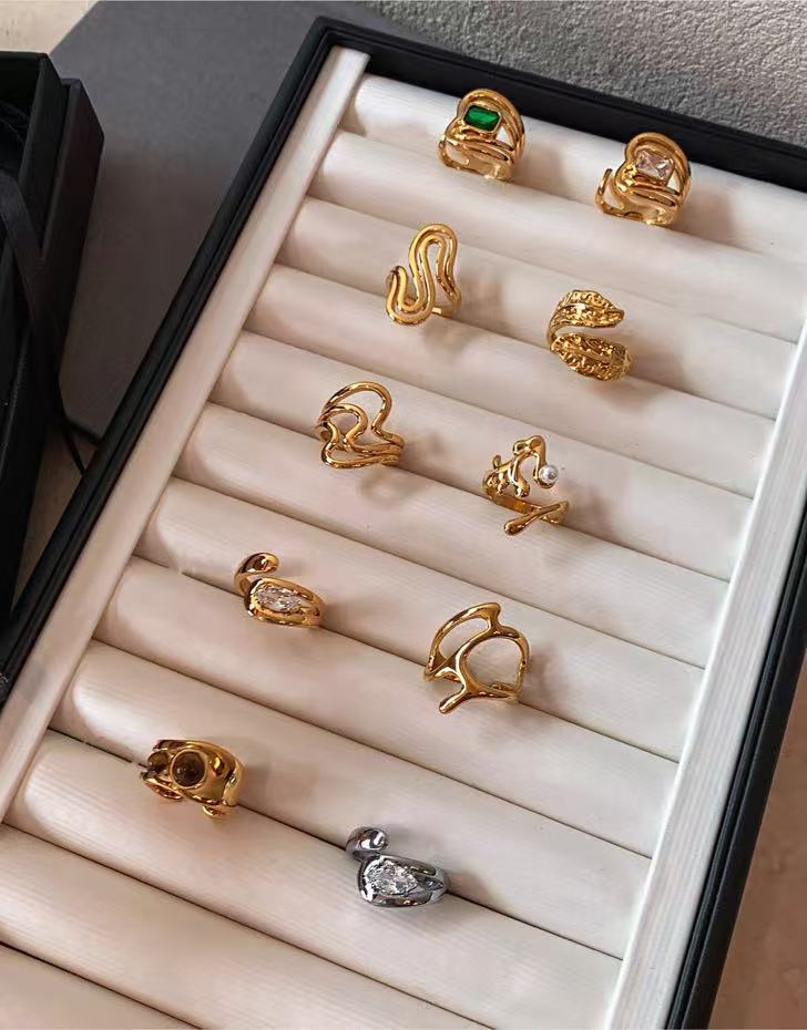 Aura | Sculptural Statement Ring Collection (Adjustable)