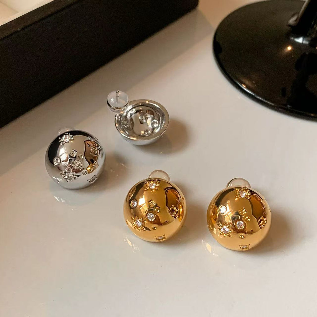 Nova | Celestial Dome Stud Earrings with 925 Silver Posts