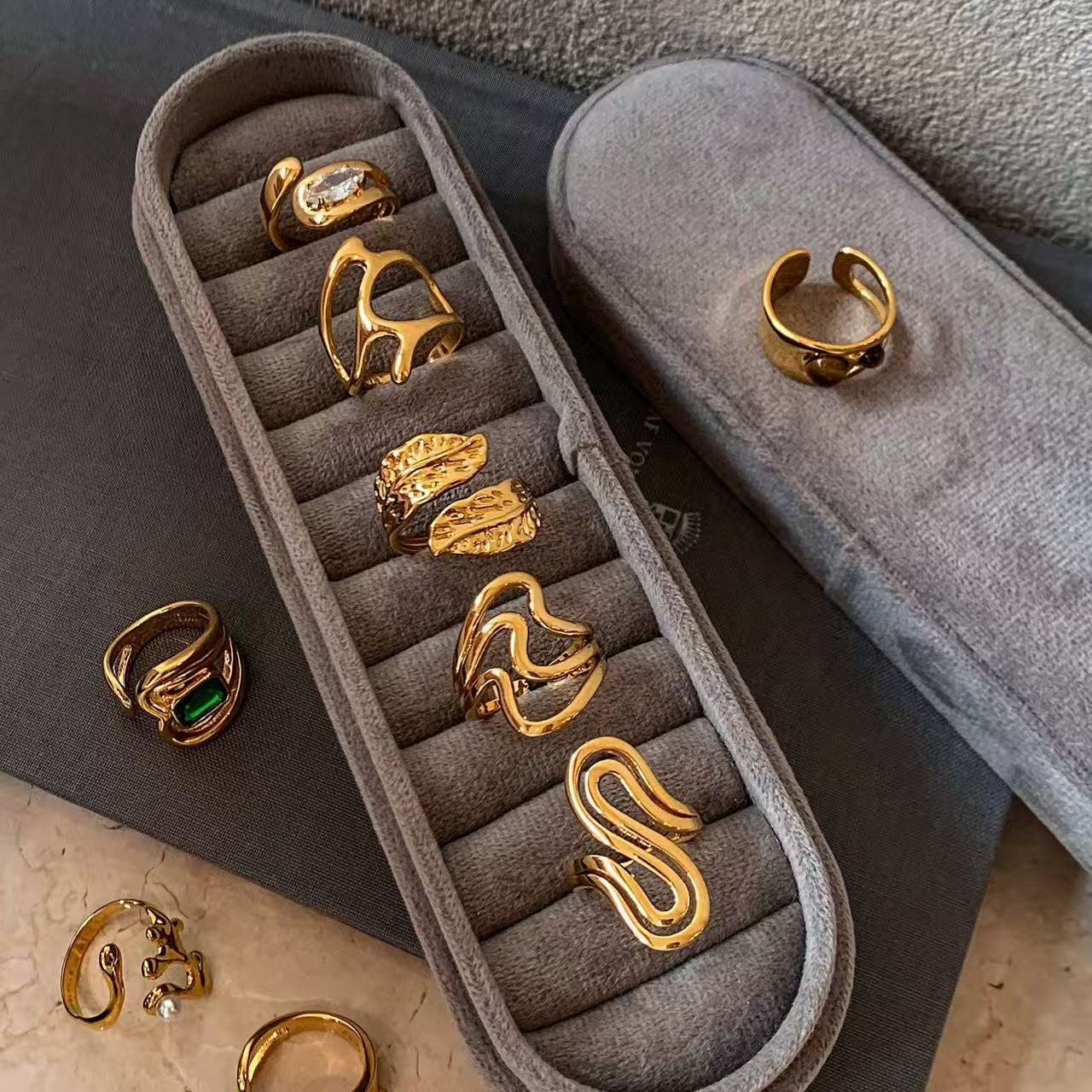 Aura | Sculptural Statement Ring Collection (Adjustable)