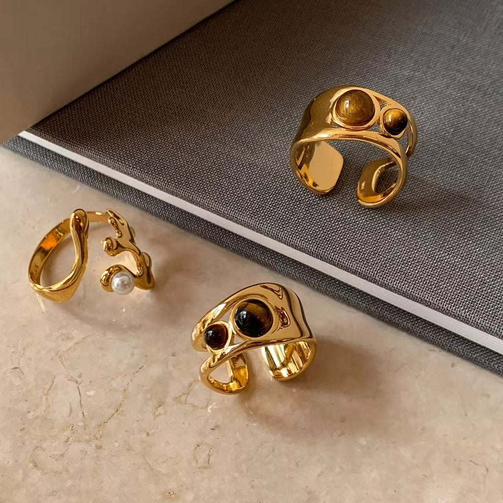 Aura | Sculptural Statement Ring Collection (Adjustable)