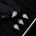 Serpentia | White Gold Plated Pave Serpent Stud Earrings