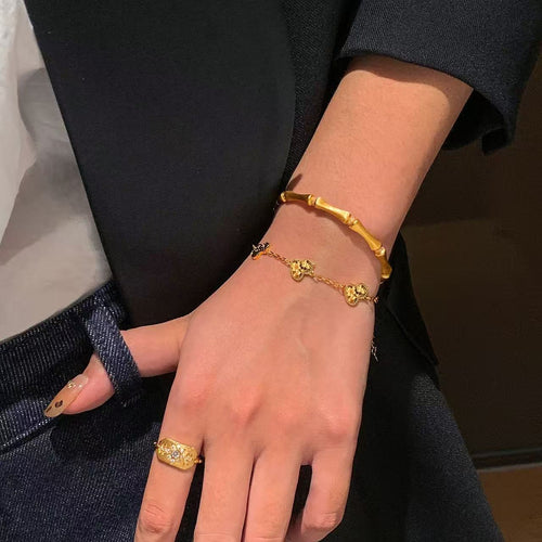 Aria | CNC Diamond-Cut Prosperity Charm Bracelet