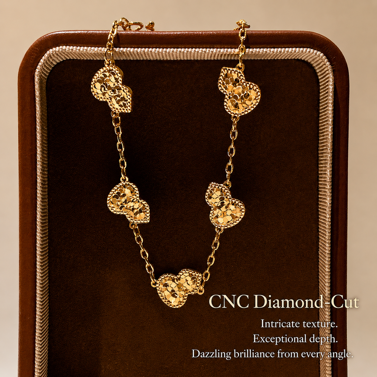 Aria | CNC Diamond-Cut Prosperity Charm Bracelet