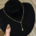 Rachel | 90s Vintage Inspired Teardrop Lariat Necklace