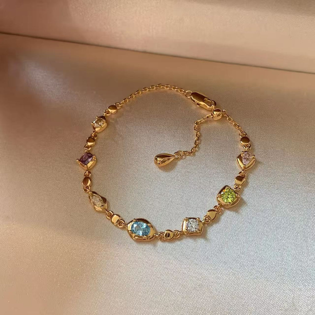 Prisma | Multi-Shape Colorful Zirconia Adjustable Bracelet