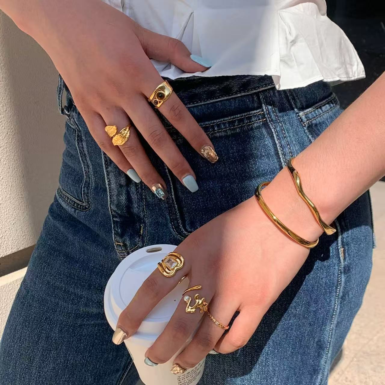 Aura | Sculptural Statement Ring Collection (Adjustable)