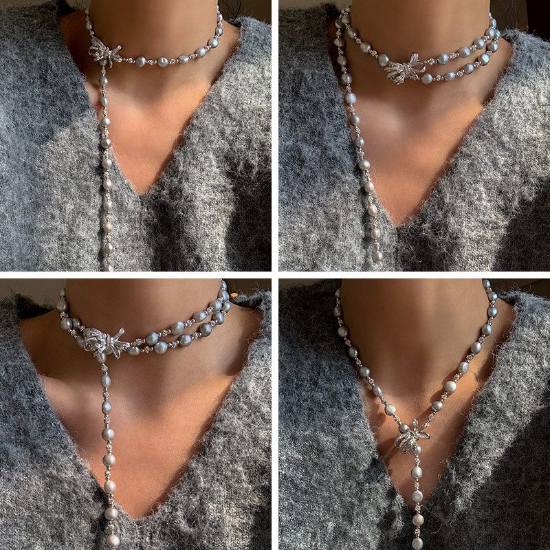 Celeste | Genuine Baroque Pearl Versatile Lariat Necklace