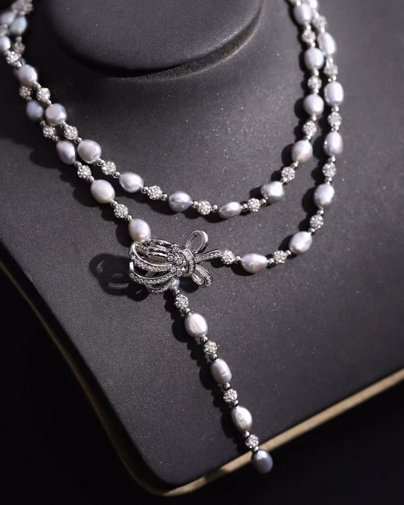 Celeste | Genuine Baroque Pearl Versatile Lariat Necklace