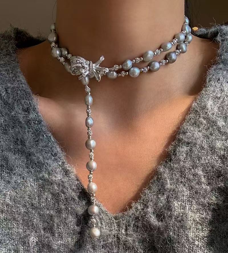 Celeste | Genuine Baroque Pearl Versatile Lariat Necklace